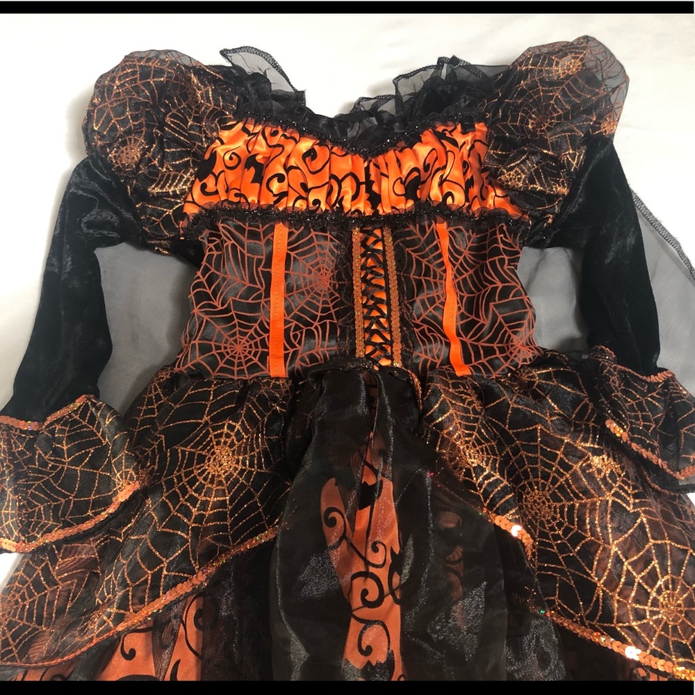 Halloween witch girl dress.   Black/ orange